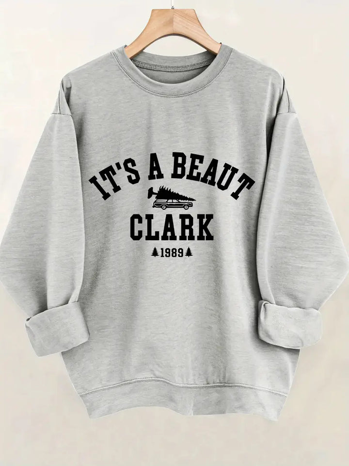 Kvinnors sweatshirt med avslappnat tryck och bekväm passform Mirla-Eva Jonsson