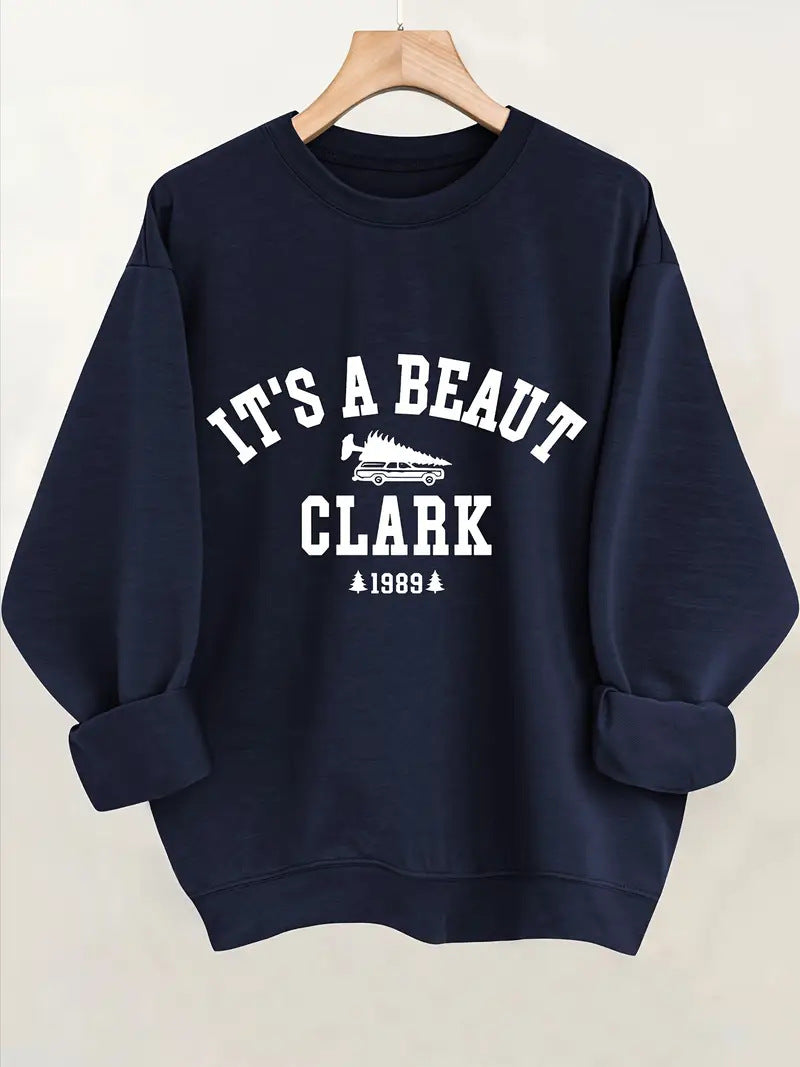 Kvinnors sweatshirt med avslappnat tryck och bekväm passform Mirla-Eva Jonsson