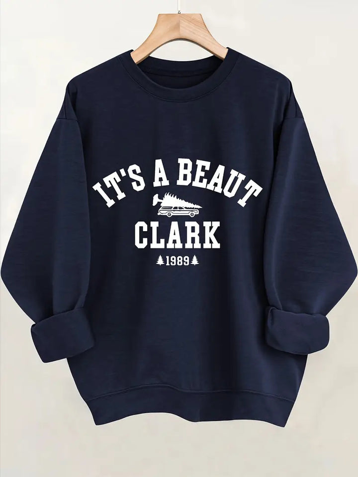 Kvinnors sweatshirt med avslappnat tryck och bekväm passform Mirla-Eva Jonsson