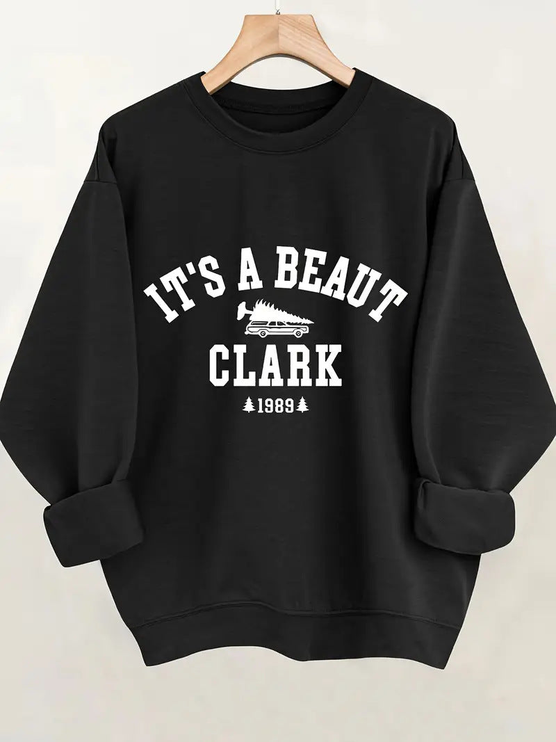 Kvinnors sweatshirt med avslappnat tryck och bekväm passform Mirla-Eva Jonsson