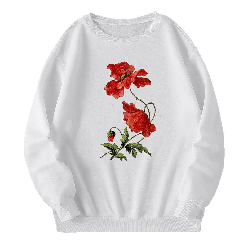 Kvinnors sweatshirt med blommönster och bekväm passform Mirla-Eva Jonsson