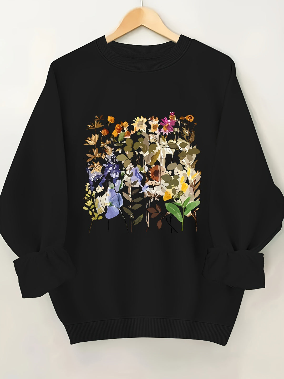 Kvinnors sweatshirt med blommönster och bekväm passform Mirla-Eva Jonsson