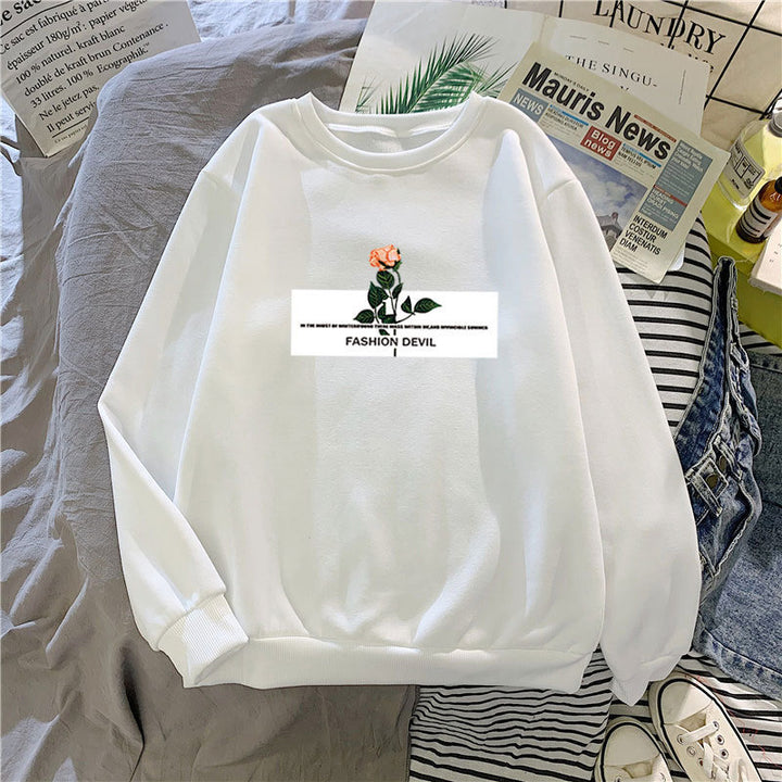 Kvinnors sweatshirt med blommotiv Mirla-Eva Jonsson
