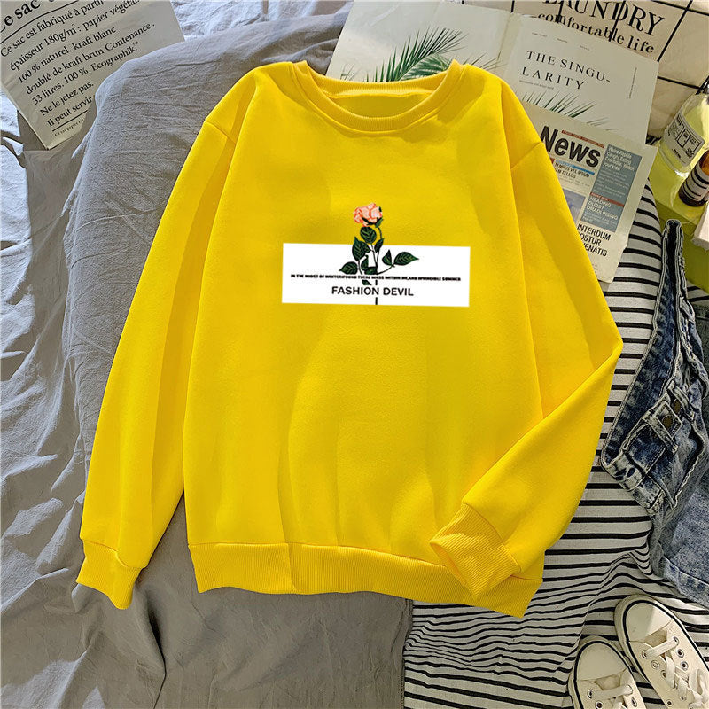 Kvinnors sweatshirt med blommotiv Mirla-Eva Jonsson