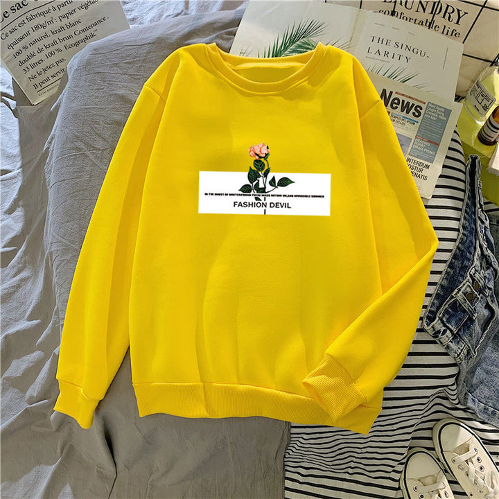 Kvinnors sweatshirt med blommotiv Mirla-Eva Jonsson