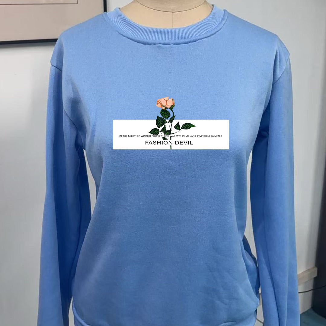 Kvinnors sweatshirt med blommotiv Mirla-Eva Jonsson