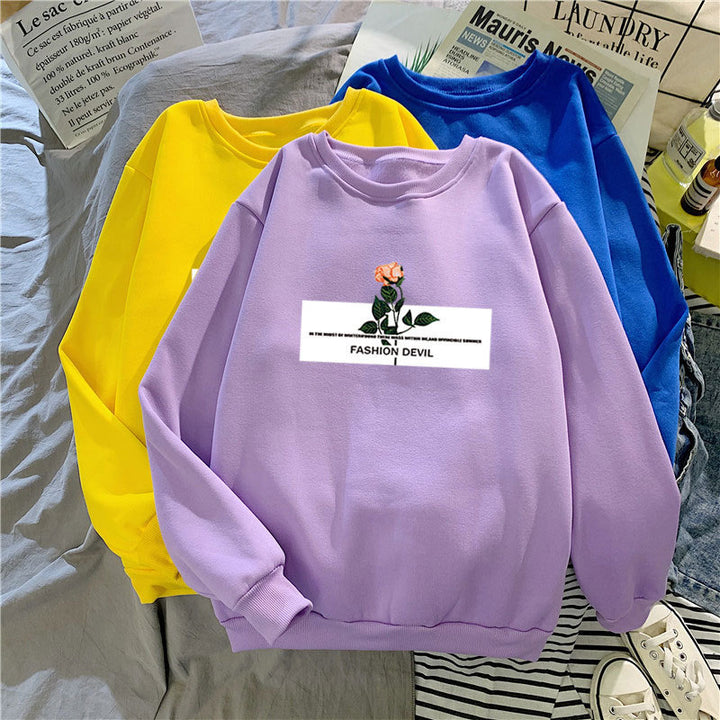 Kvinnors sweatshirt med blommotiv Mirla-Eva Jonsson