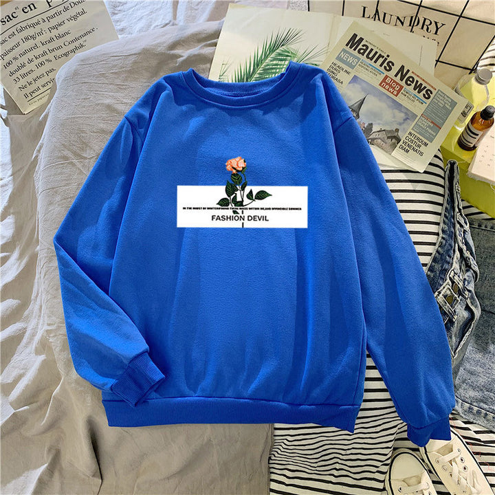 Kvinnors sweatshirt med blommotiv Mirla-Eva Jonsson