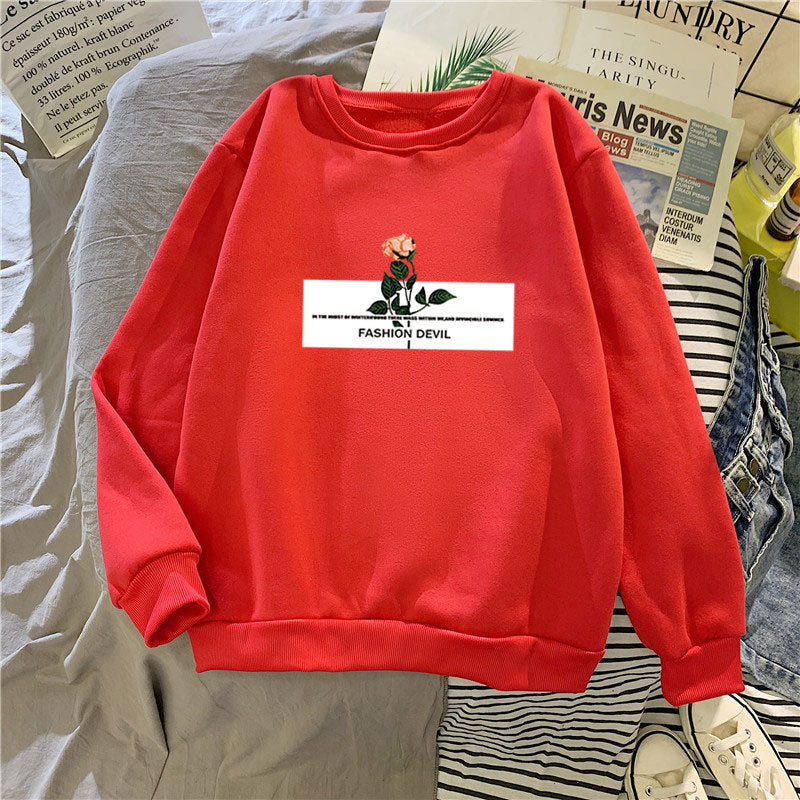 Kvinnors sweatshirt med blommotiv Mirla-Eva Jonsson