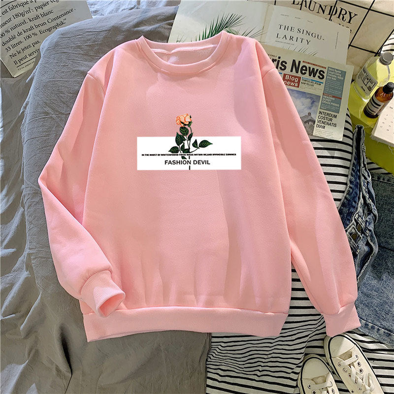 Kvinnors sweatshirt med blommotiv Mirla-Eva Jonsson