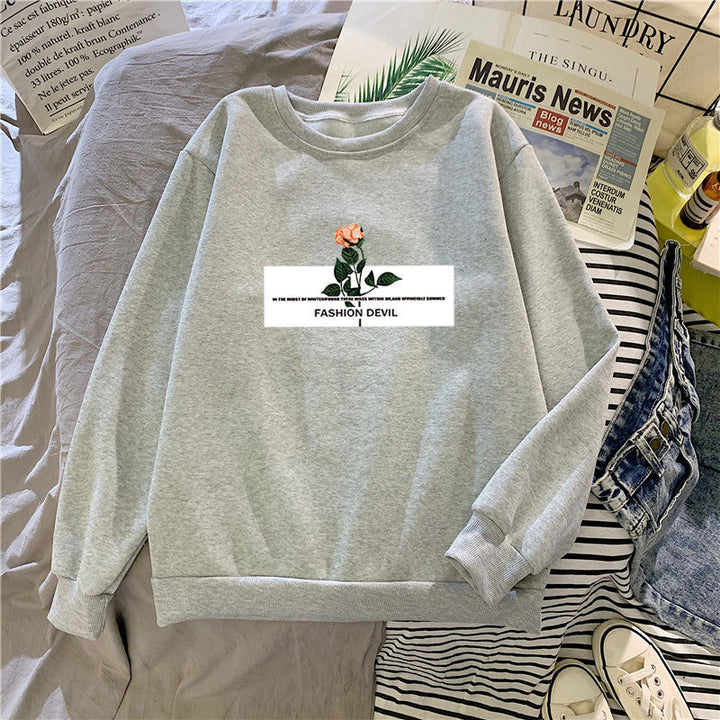 Kvinnors sweatshirt med blommotiv Mirla-Eva Jonsson