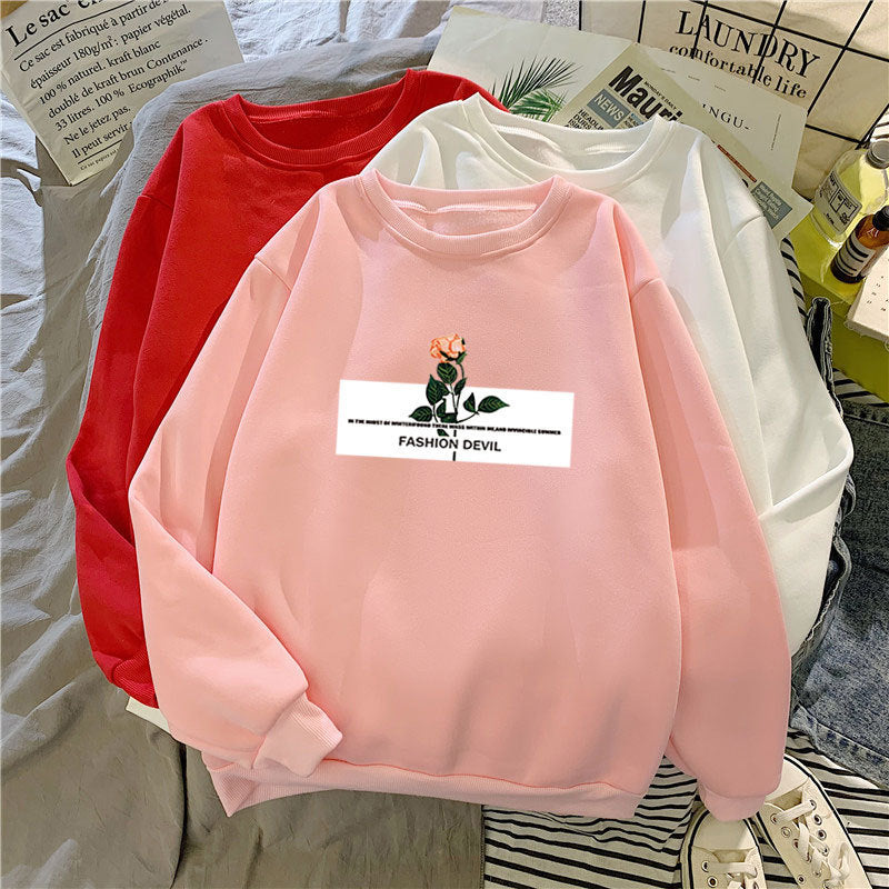 Kvinnors sweatshirt med blommotiv Mirla-Eva Jonsson