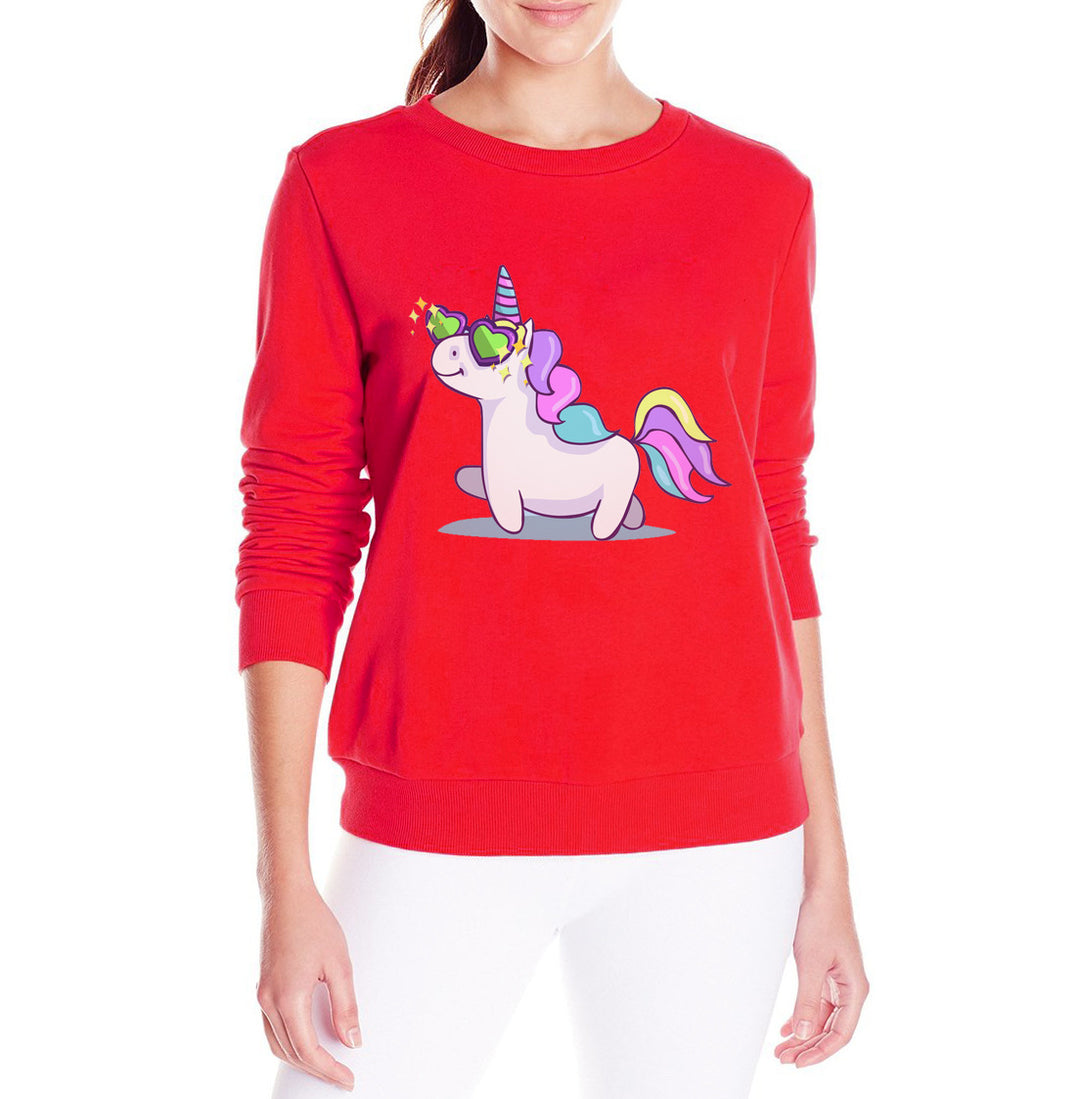 Kvinnors sweatshirt med enhörningdesign och lös passform Mirla-Eva Jonsson