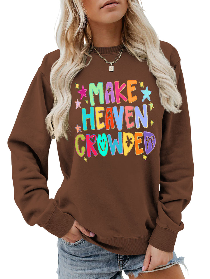 Kvinnors sweatshirt med färgglad design och lekfulla bokstäver Mirla-Eva Jonsson