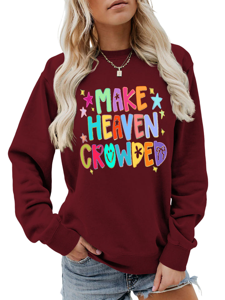 Kvinnors sweatshirt med färgglad design och lekfulla bokstäver Mirla-Eva Jonsson
