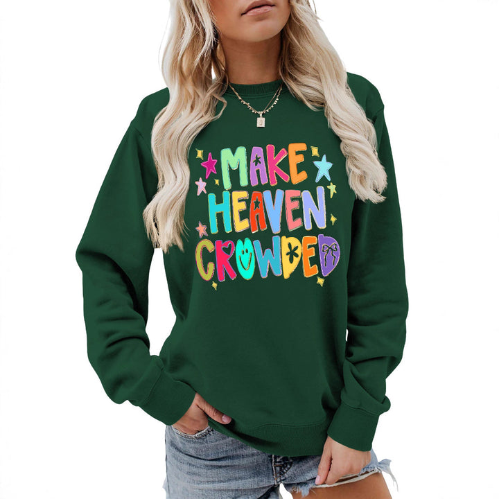 Kvinnors sweatshirt med färgglad design och lekfulla bokstäver Mirla-Eva Jonsson