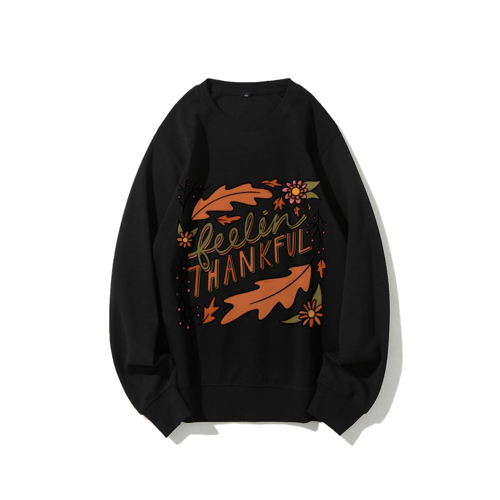 Kvinnors sweatshirt med färgglad höstmotiv och inspirerande text Mirla-Eva Jonsson