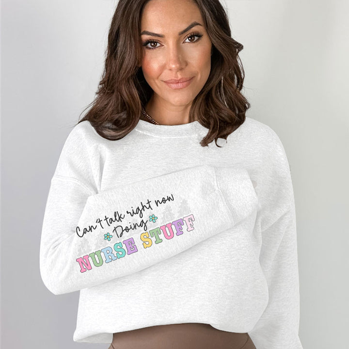 Kvinnors sweatshirt med färggrafisk design och originalvårdsmotiv Mirla-Eva Jonsson