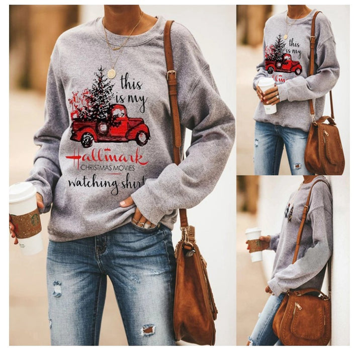 Kvinnors sweatshirt med festligt motiv och avslappnad skärning Mirla-Eva Jonsson