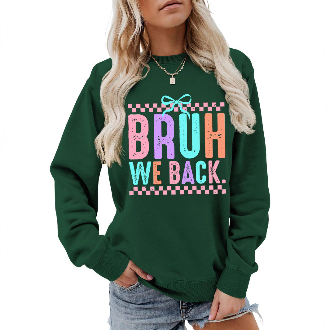 Kvinnors sweatshirt med glad tryck och bekväm passform Mirla-Eva Jonsson