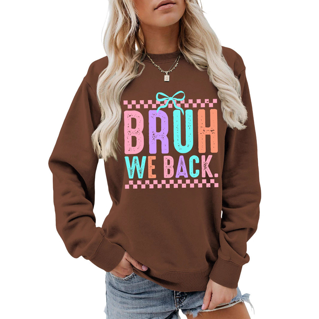 Kvinnors sweatshirt med glad tryck och bekväm passform Mirla-Eva Jonsson