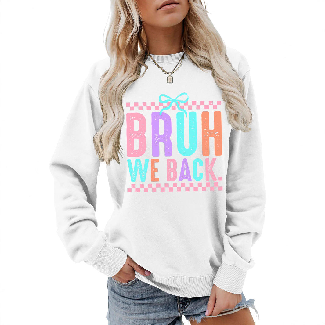 Kvinnors sweatshirt med glad tryck och bekväm passform Mirla-Eva Jonsson