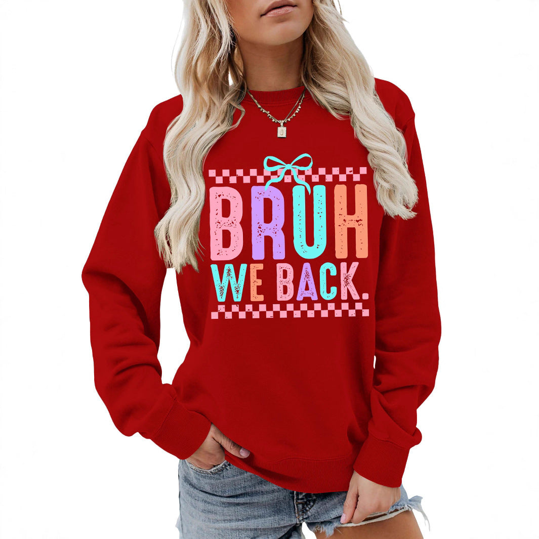 Kvinnors sweatshirt med glad tryck och bekväm passform Mirla-Eva Jonsson