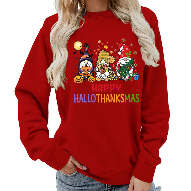 Kvinnors sweatshirt med glädjefyllt juldessign Mirla-Eva Jonsson