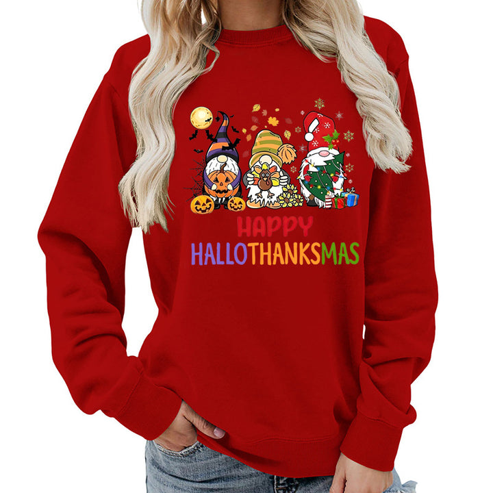 Kvinnors sweatshirt med glädjefyllt juldessign Mirla-Eva Jonsson