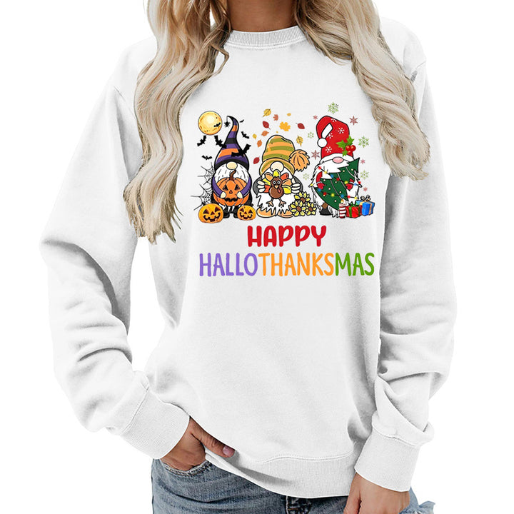 Kvinnors sweatshirt med glädjefyllt juldessign Mirla-Eva Jonsson