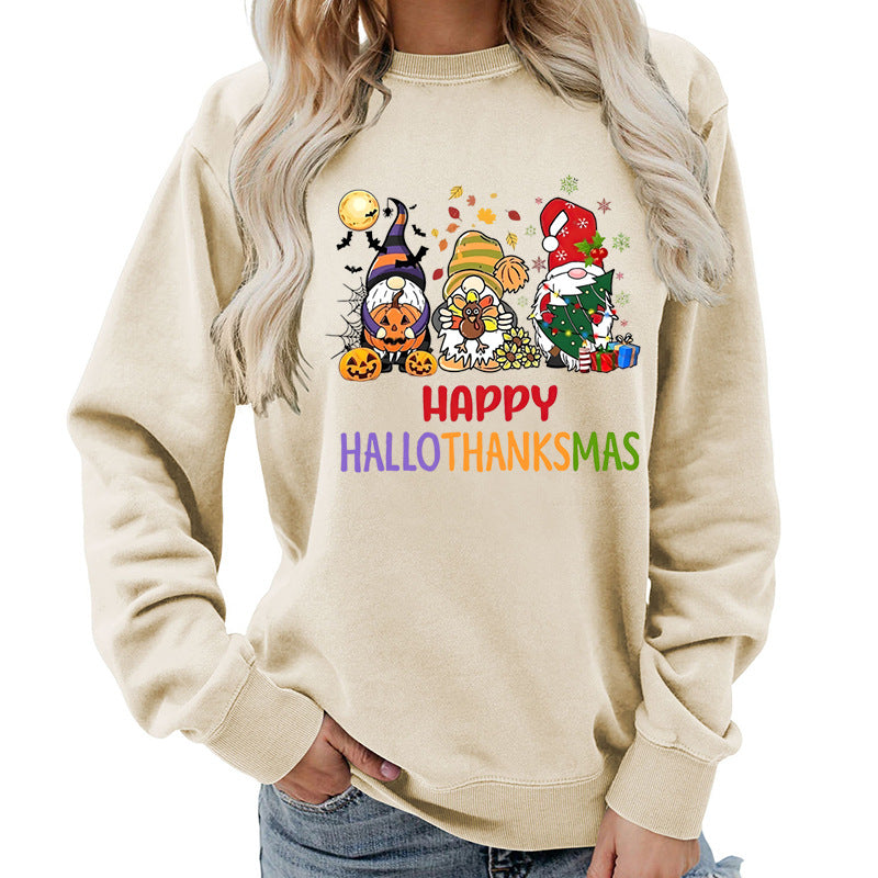 Kvinnors sweatshirt med glädjefyllt juldessign Mirla-Eva Jonsson