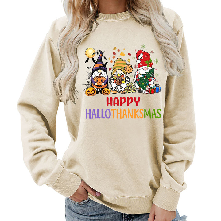 Kvinnors sweatshirt med glädjefyllt juldessign Mirla-Eva Jonsson