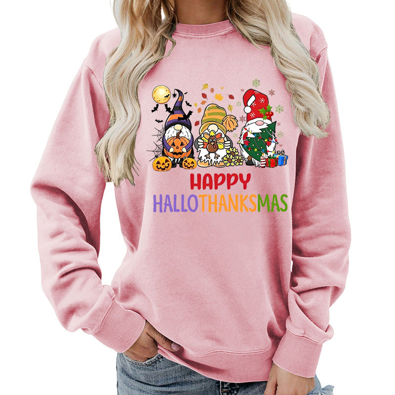 Kvinnors sweatshirt med glädjefyllt juldessign Mirla-Eva Jonsson