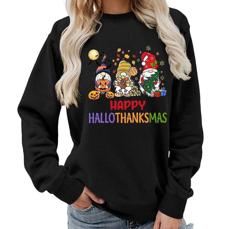 Kvinnors sweatshirt med glädjefyllt juldessign Mirla-Eva Jonsson