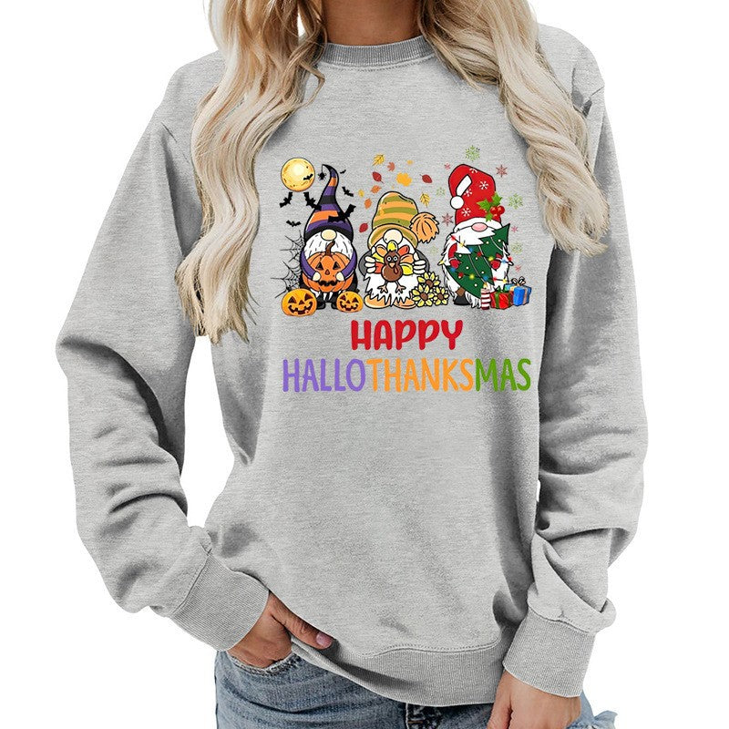 Kvinnors sweatshirt med glädjefyllt juldessign Mirla-Eva Jonsson