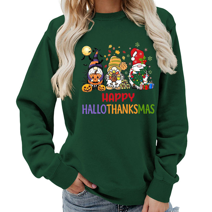 Kvinnors sweatshirt med glädjefyllt juldessign Mirla-Eva Jonsson