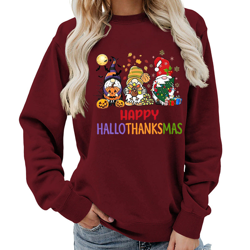 Kvinnors sweatshirt med glädjefyllt juldessign Mirla-Eva Jonsson