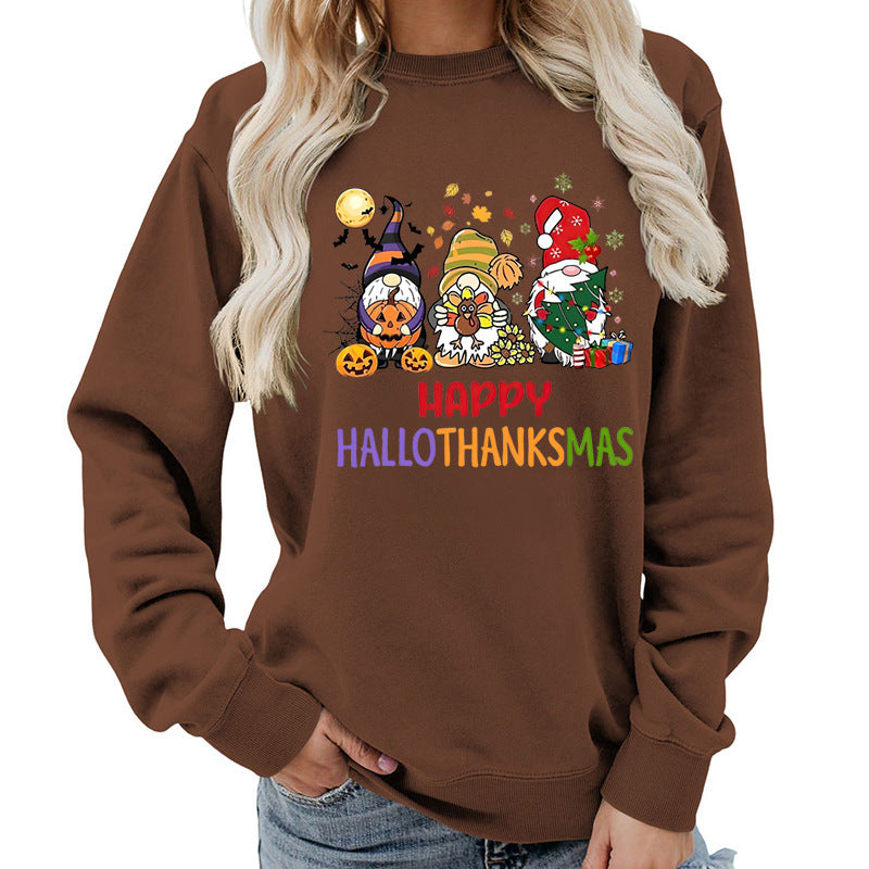 Kvinnors sweatshirt med glädjefyllt juldessign Mirla-Eva Jonsson