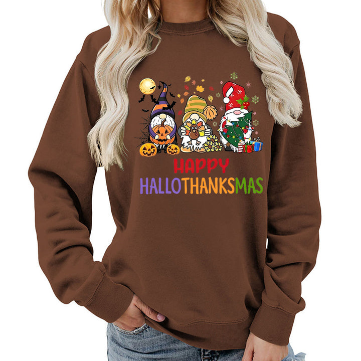 Kvinnors sweatshirt med glädjefyllt juldessign Mirla-Eva Jonsson