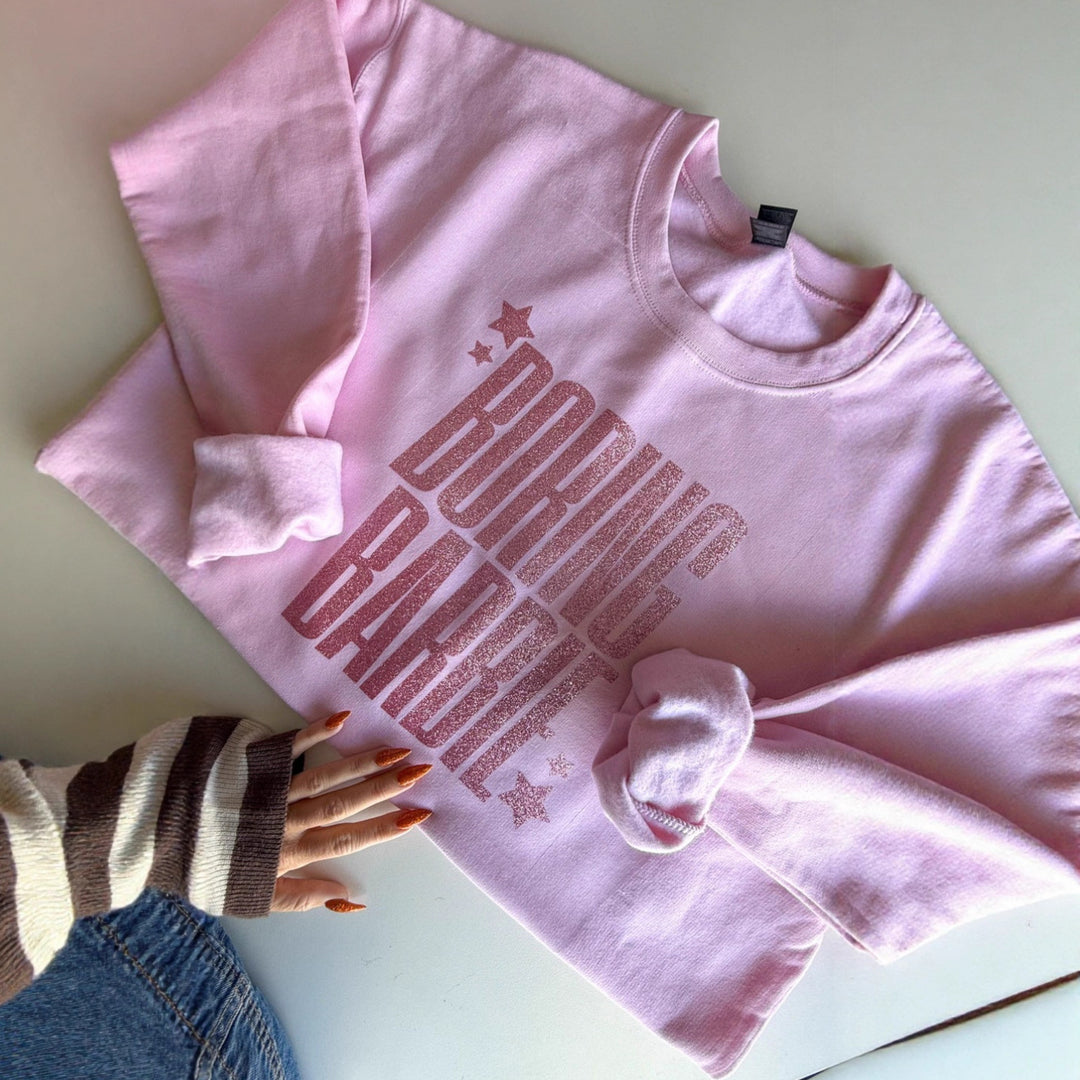 Kvinnors sweatshirt med glittrande tryck Mirla-Eva Jonsson