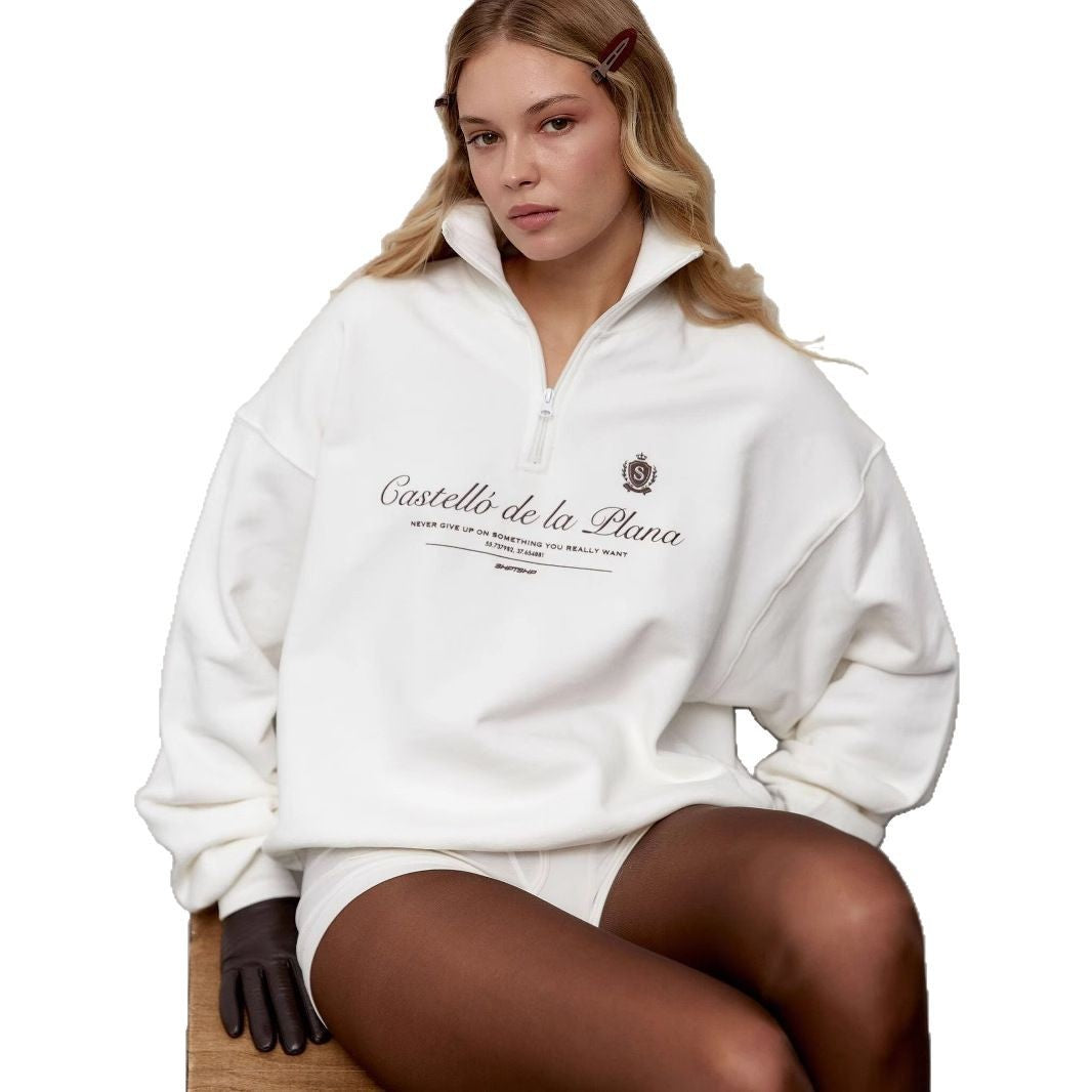 Kvinnors sweatshirt med hög krage Mirla-Eva Jonsson