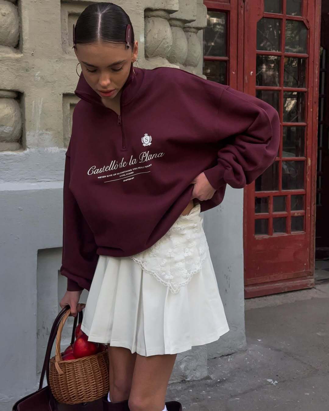 Kvinnors sweatshirt med hög krage Mirla-Eva Jonsson