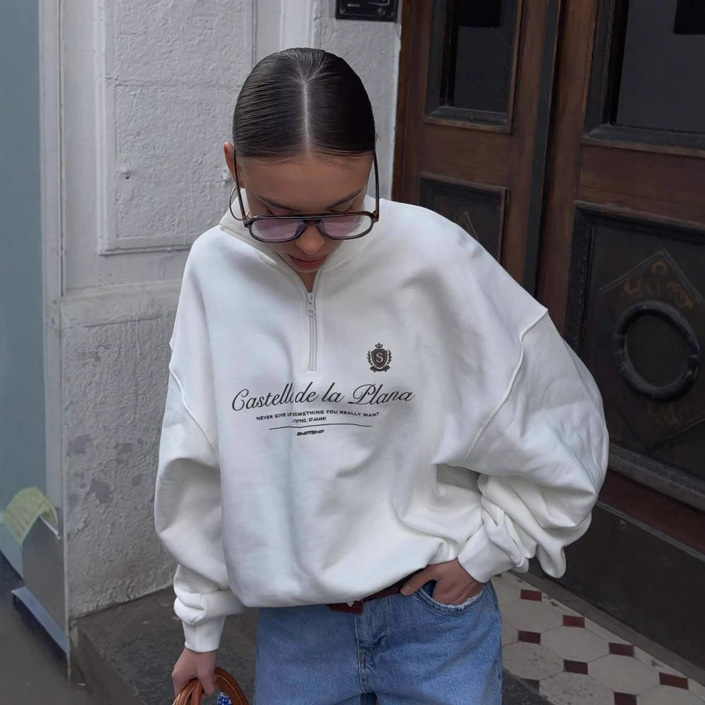 Kvinnors sweatshirt med hög krage Mirla-Eva Jonsson