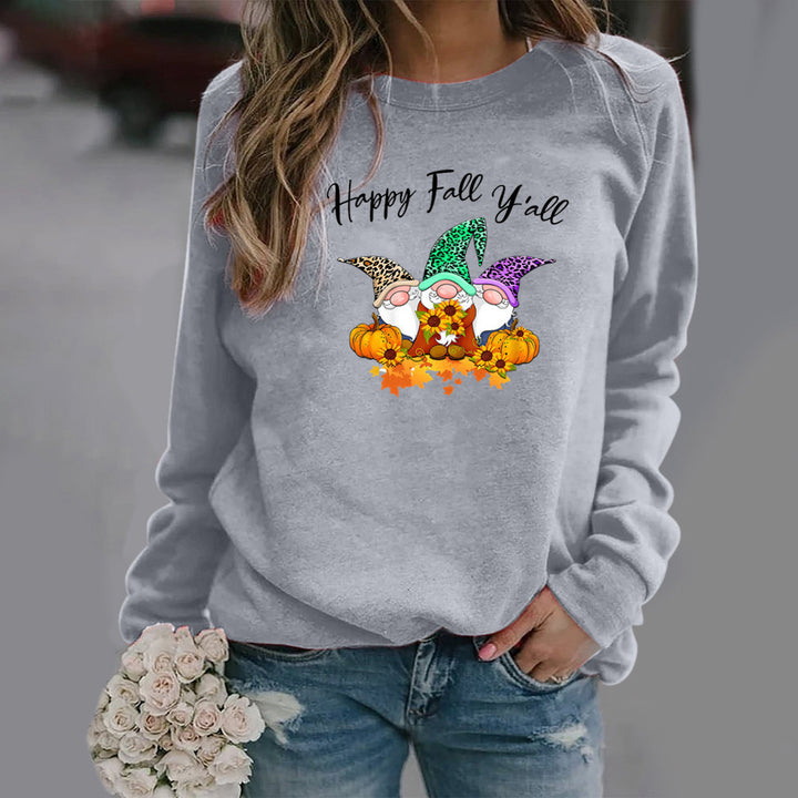 Kvinnors sweatshirt med höstmotiv och bekväm passform Mirla-Eva Jonsson