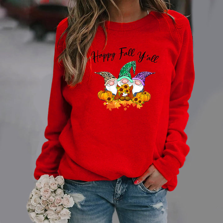 Kvinnors sweatshirt med höstmotiv och bekväm passform Mirla-Eva Jonsson