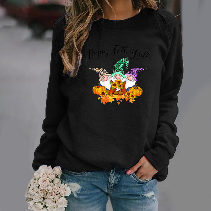 Kvinnors sweatshirt med höstmotiv och bekväm passform Mirla-Eva Jonsson