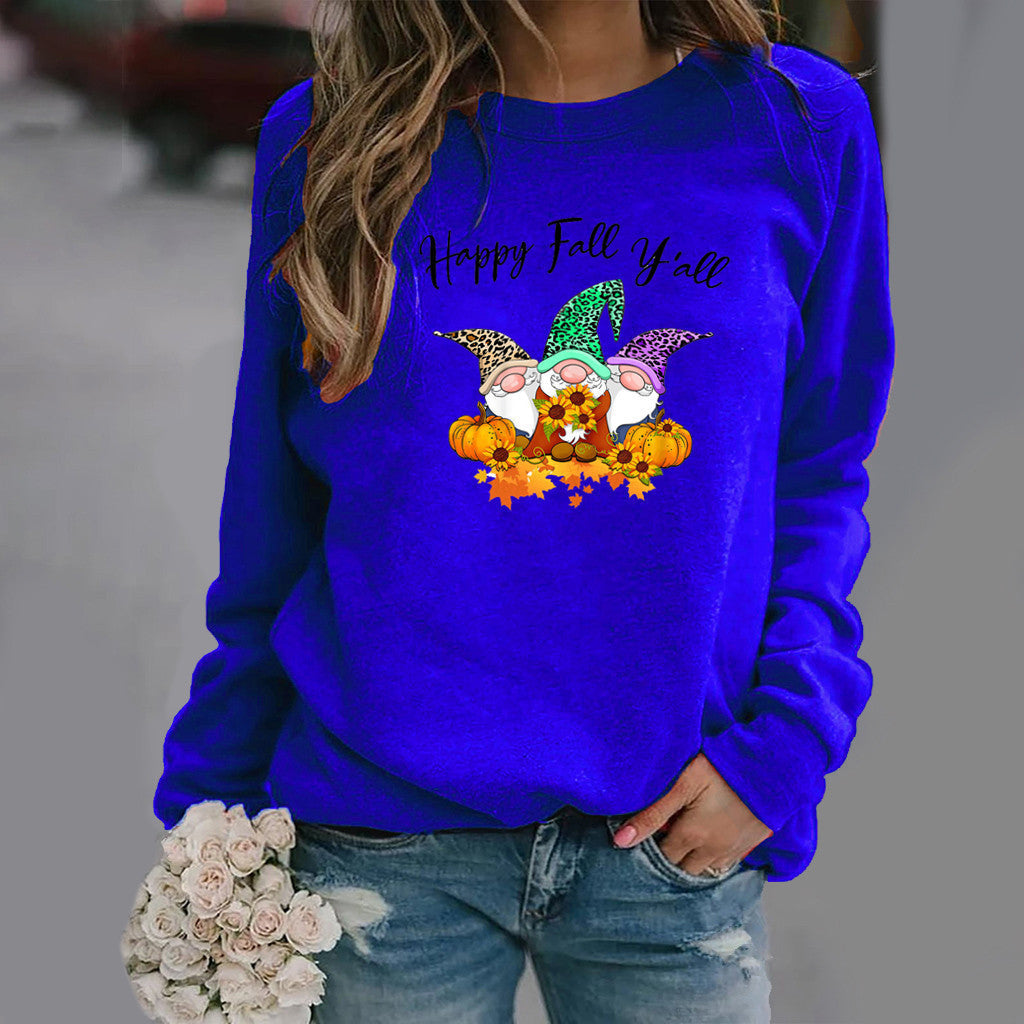 Kvinnors sweatshirt med höstmotiv och bekväm passform Mirla-Eva Jonsson