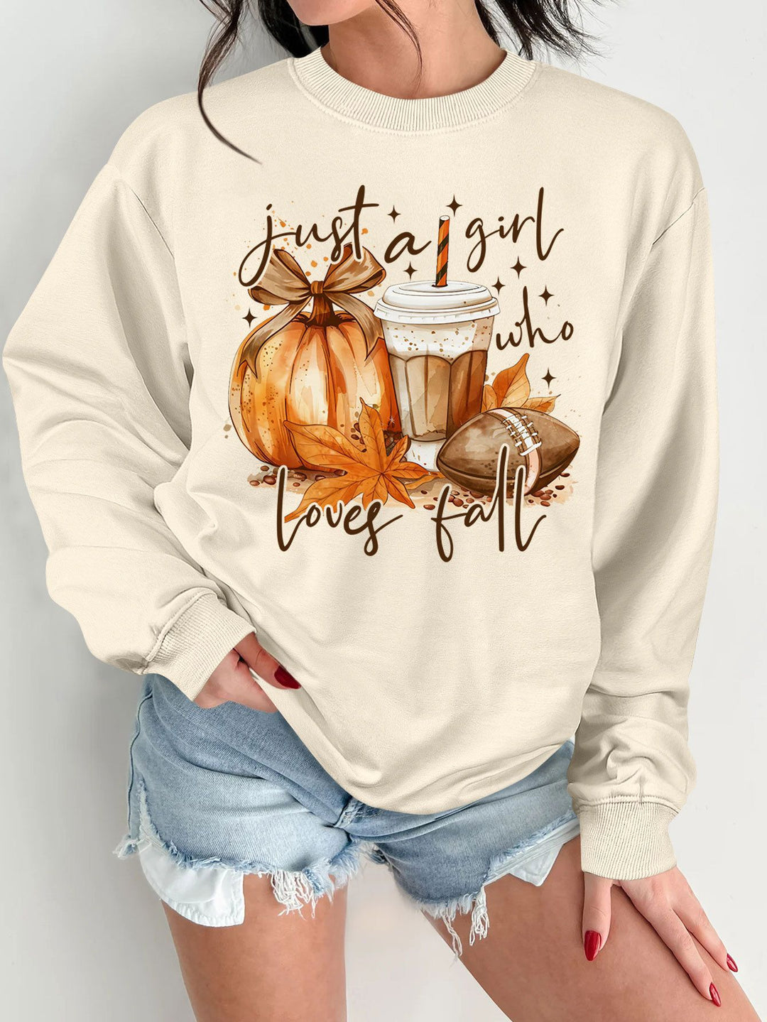 Kvinnors sweatshirt med höstmotiv och inspirerande tryck Mirla-Eva Jonsson