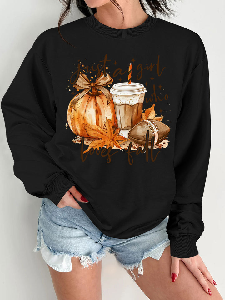 Kvinnors sweatshirt med höstmotiv och inspirerande tryck Mirla-Eva Jonsson
