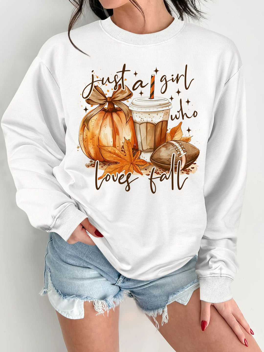 Kvinnors sweatshirt med höstmotiv och inspirerande tryck Mirla-Eva Jonsson
